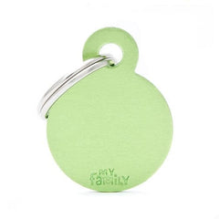 ماي فاميلي قلادة صغيرة دائرية من الألومنيوم