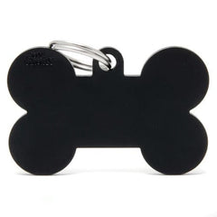 قلادة المونيوم على شكل عظمة لون اسود