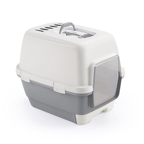 ستيفان بلاست كاثي صندوق رمل بلاستيك مع درج وسكوب وفلتر هواء للقطط | متجر باندا.