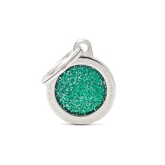 ماي فاميلي قلادة بريق دائرة SNALL أخضر