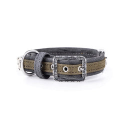 ماي فاميلي لندن طوق جلد زيتي 45×2.2سم وسط +