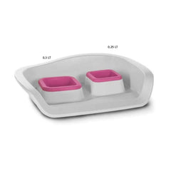 أم بي برغامو صينية مع مأكلية ومشربية برتقالي