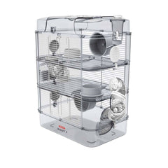 زولكس "رودي 3" قفص ثلاثي للقوارض الصغيرة - أبيض