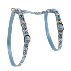 زولكس صدرية نايلون للقطط رسمة قطة زهري 10مم - أزرق