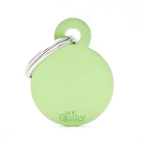ماي فاميلي قلادة صغيرة دائرية من الألومنيوم