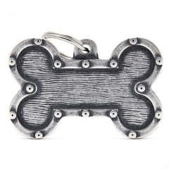 قلادة على شكل عظمة لون رمادي