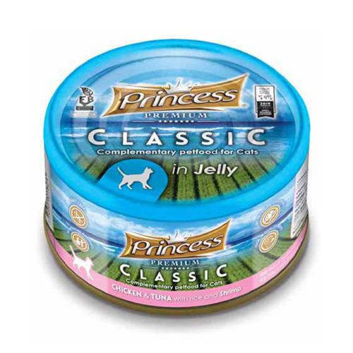 برينسس بريميوم معلبات كلاسيكية الدجاج والتونة مع الأرز والروبيان  170غ