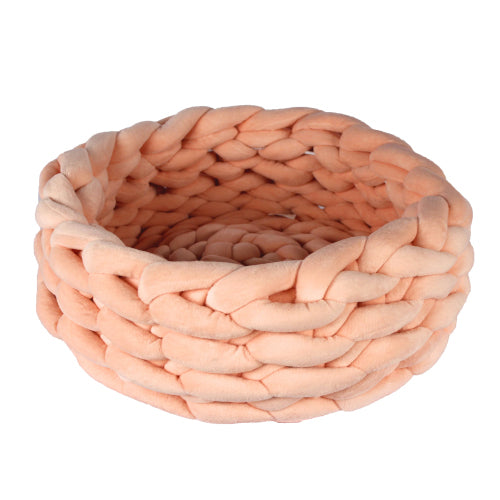 منتجات الحيوان سرير وافن اطار حديد دائري PINK