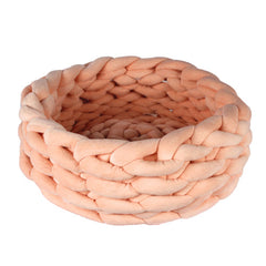 منتجات الحيوان سرير وافن اطار حديد دائري PINK