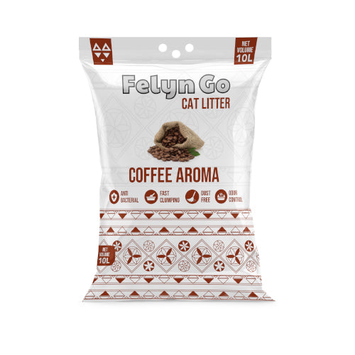فيلاين قو رمل ناعم بنتونيت للقطط برائحة القهوة.