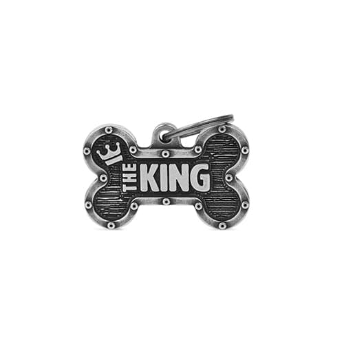 ماي فاميلي قلادة على شكل عظمة كبيرة  برونز فضي