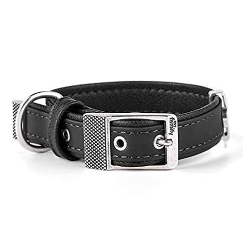 ماي فاميلي بلباو طوق جلد اسود 35×1.6سم صغير +