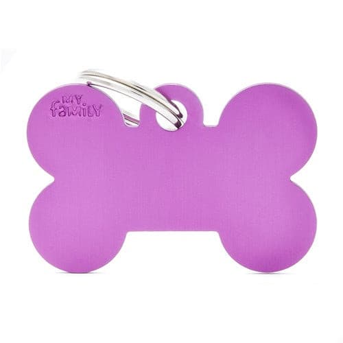 قلادة المونيوم على شكل عظمة لون بنفسجي