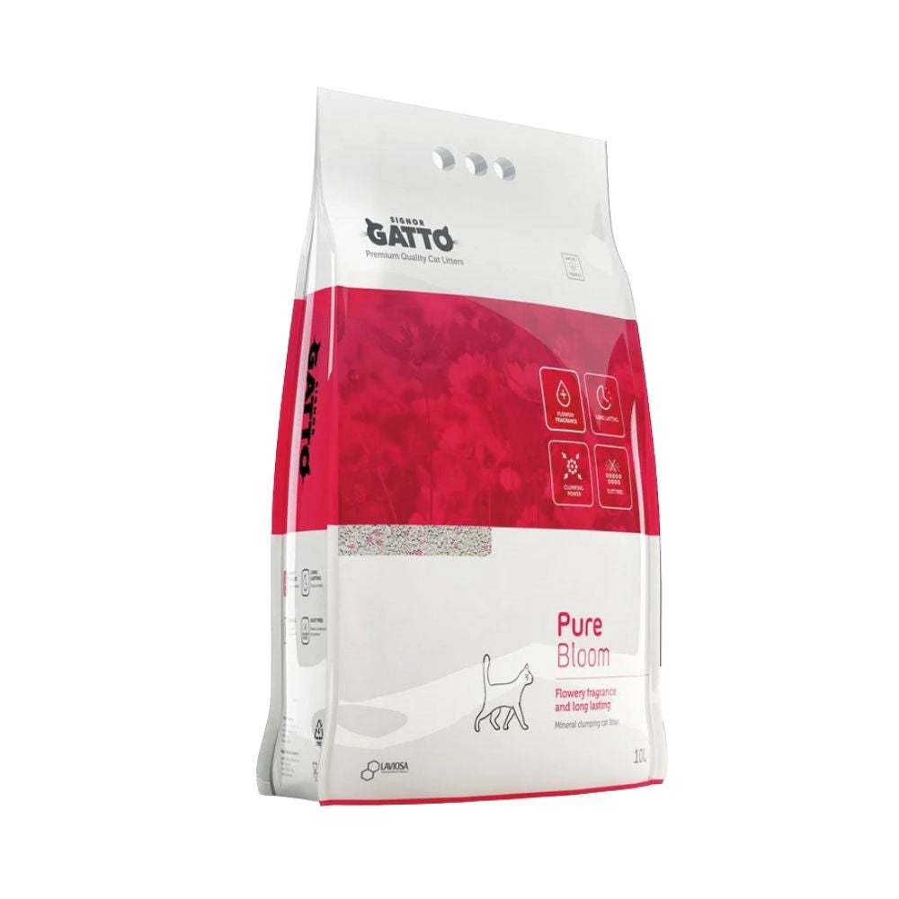 سينيور غاتو الوردي النقي رمل مهد للقطط 10 لتر