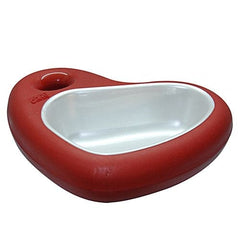 صحن للرحلات مع تخزين للطعام / أحمر