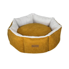 فيلاين قو سرير دائري للقطط والكلاب لون اصفر