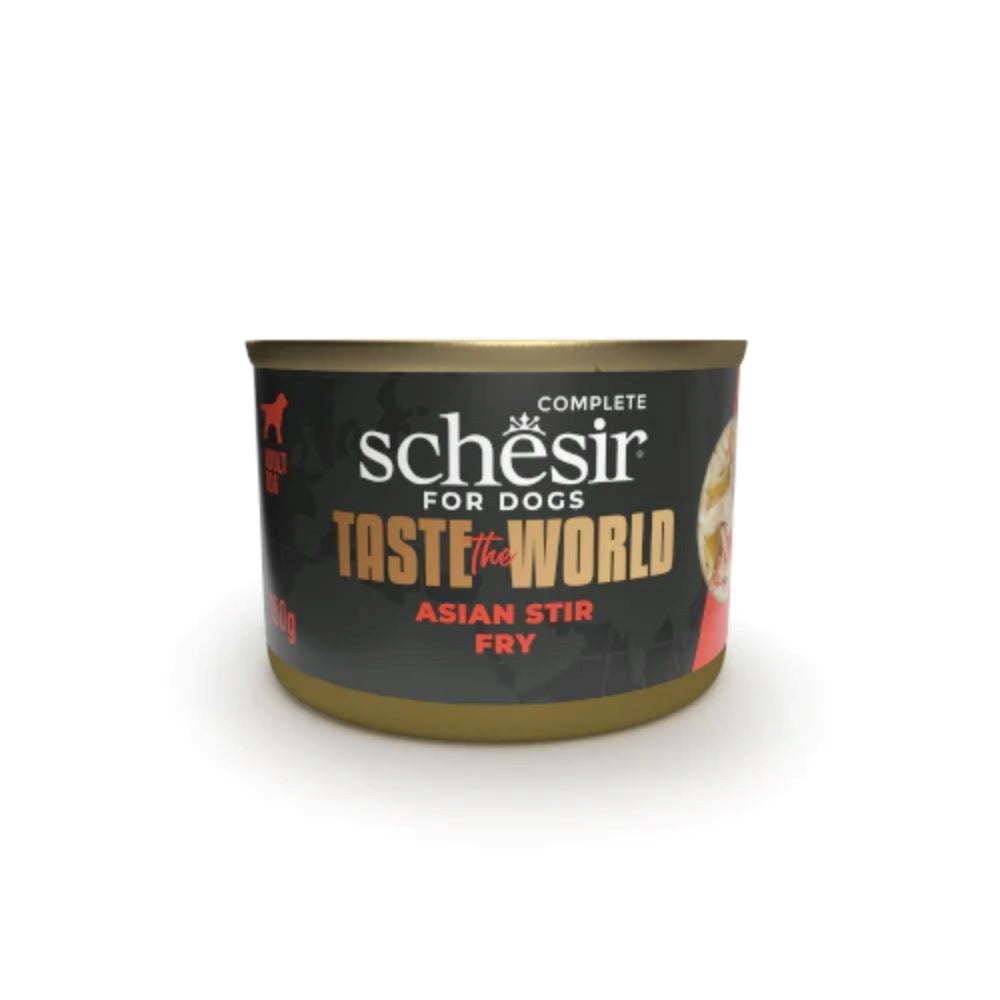 شيزير معلبات تايست ذا وورلد غذاء كامل بالدجاج المقلي الآسيوي للكلاب 150 غ
