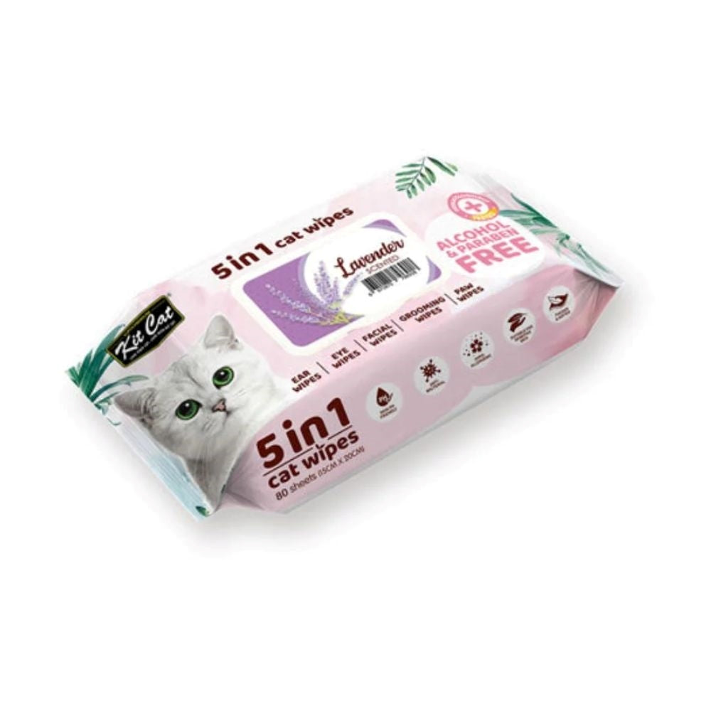 كت كات مناديل معطرة 5 في 1 برائحة لافندر 80 منديل