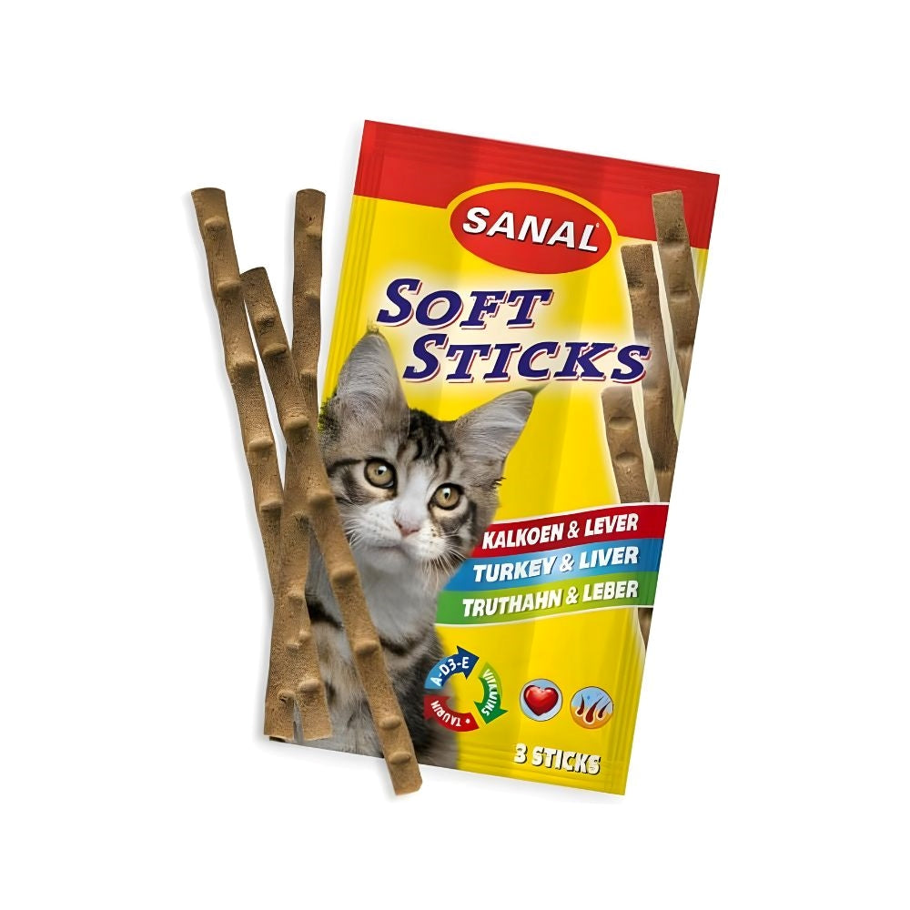 سنال اعواد لحم الديك الرومي والكبد  للقطط 3×15غ