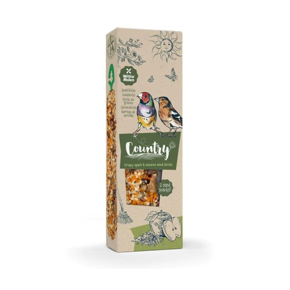 ويت مولين كونتري وجبة خفيفة من اعواد التفاح والسمسم لطيور الفنش 60 غ