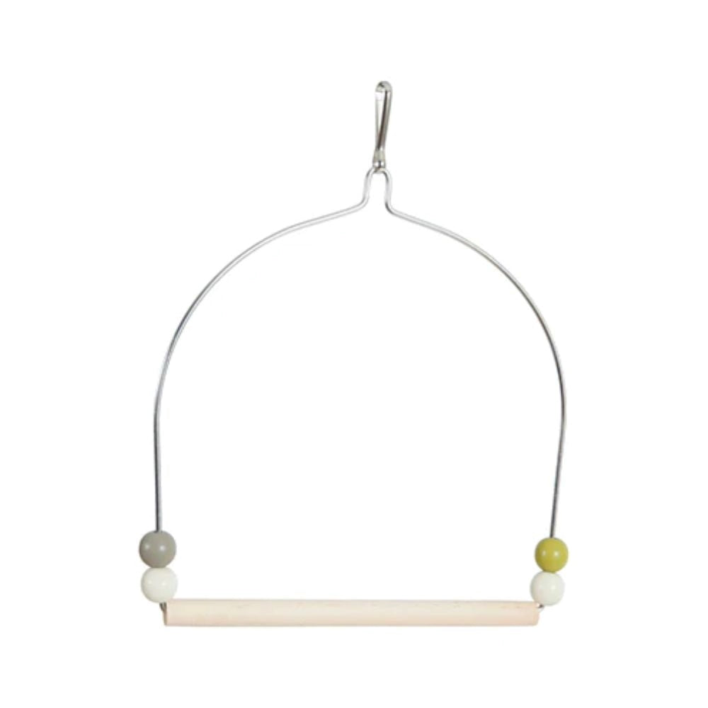 زولكس ارجوحة خشب مع إطار حديد للطيور الصغيرة