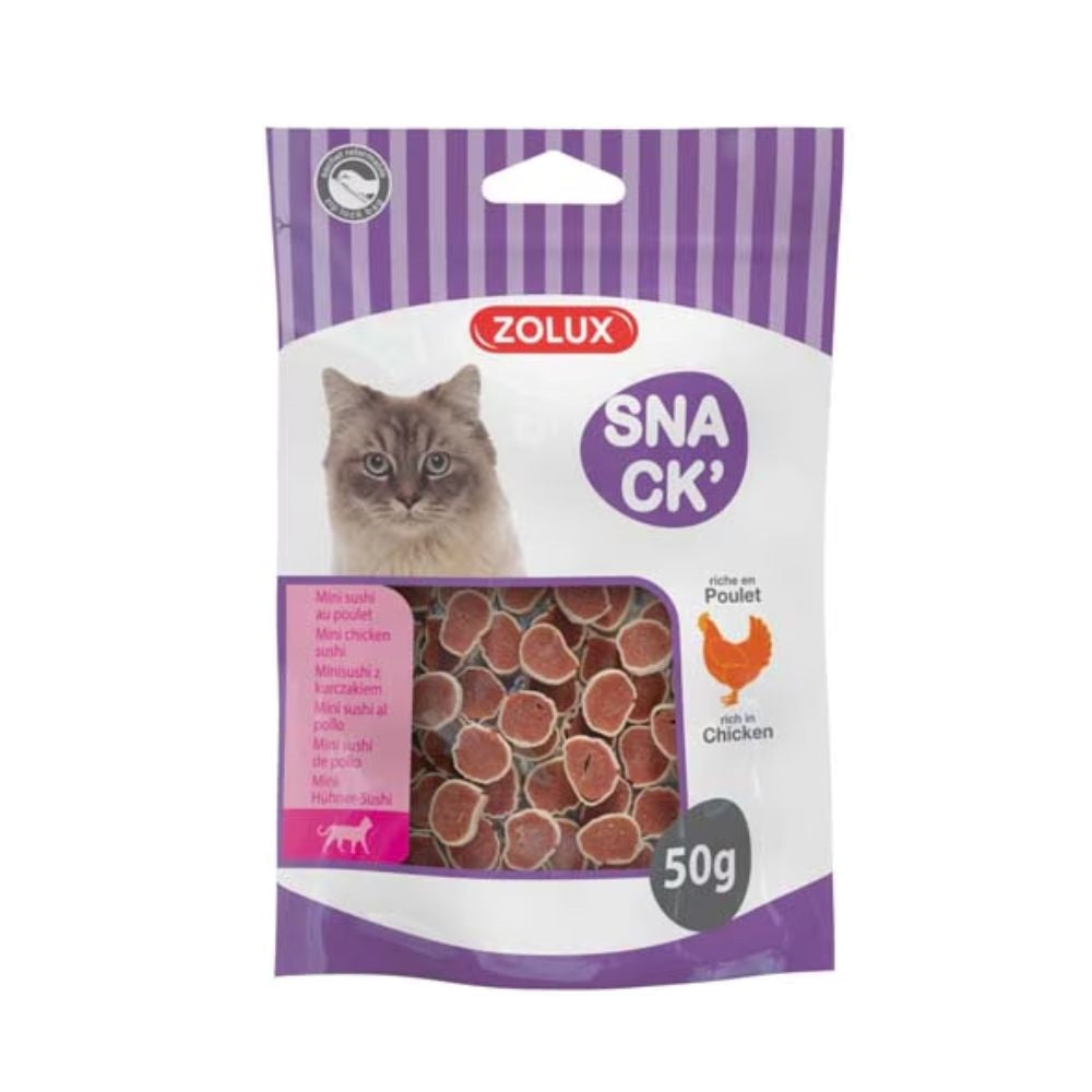 زولكس سناك مكافآت سوشي دجاج للقطط 50غ